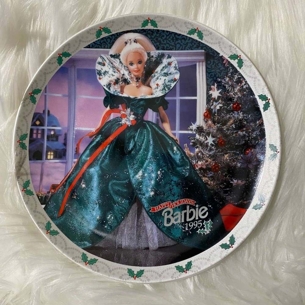 Holiday Barbie collector plate, 1995.